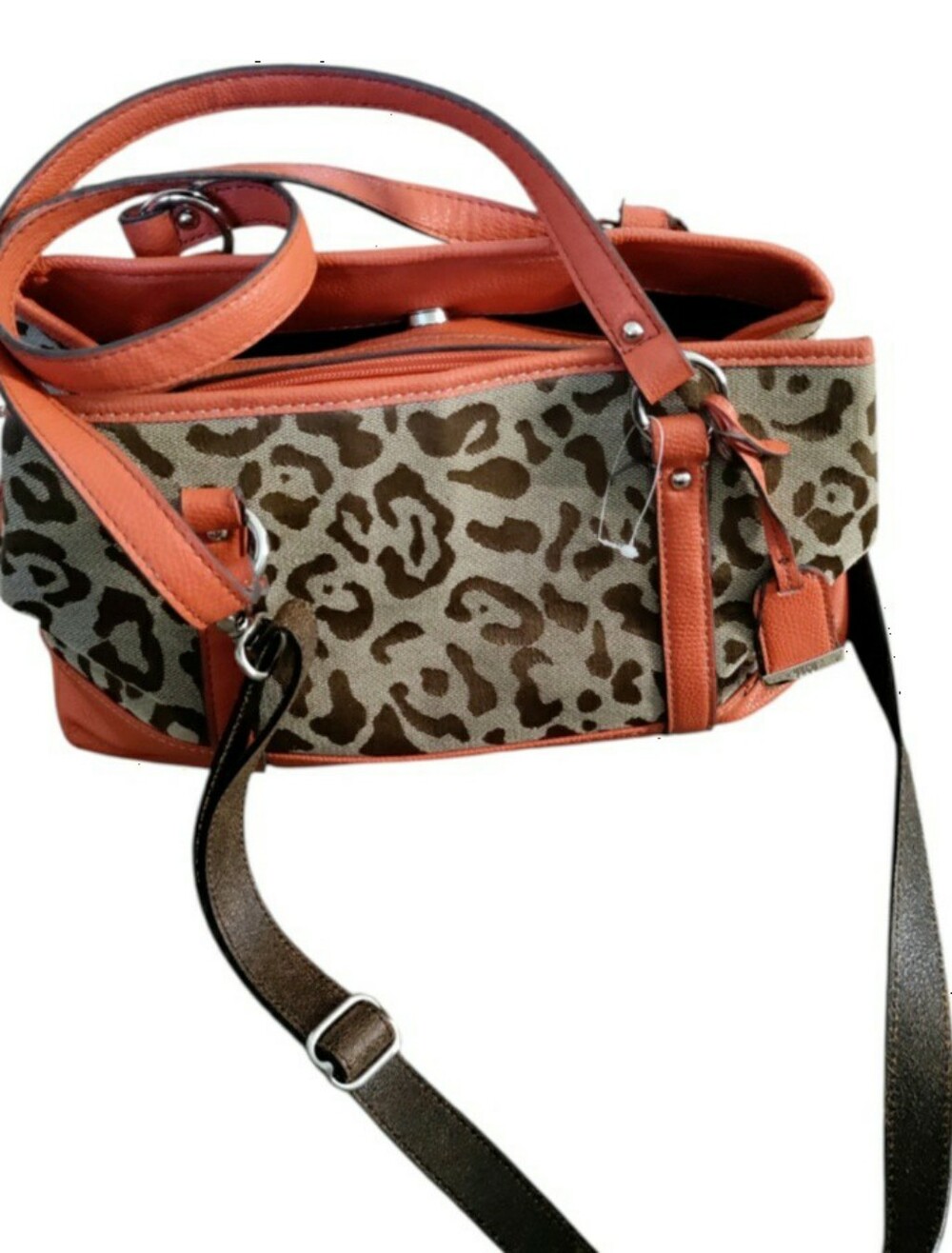 Y2K Nine & Co. Shoulder Bag Purse Animal Print Multi Pocket